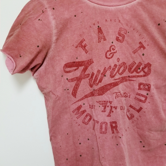 Affliction fast furious grunge pink graphic tee - Picture 7 of 8